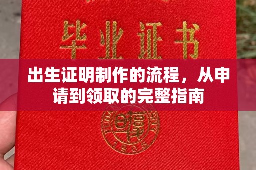 三湾出生证明制作的流程，从申请到领取的完整指南